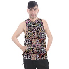 Spanish Gothic Girls Pattern Men s Sleeveless Hoodie