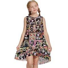 Spanish Gothic Girls Pattern Kids  Frill Swing Dress by patterns123