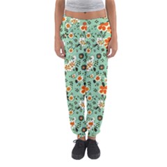 Retro 1960s Flowers Pattern 3 Women s Jogger Sweatpants