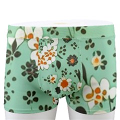 Retro 1960s Flowers Pattern 3 Men s Boxer Briefs by violetheavensky