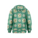 Retro 1960s Flowers Pattern 2 Kids  Pullover Hoodie View2