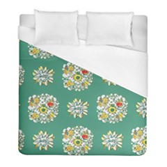 Retro 1960s Flowers Pattern 2 Duvet Cover (full/ Double Size)