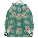 Retro 1960s Flowers Pattern 2 Top Flap Backpack View3