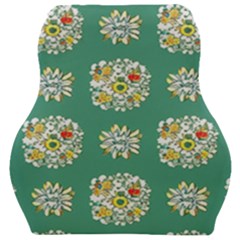 Retro 1960s Flowers Pattern 2 Car Seat Velour Cushion 