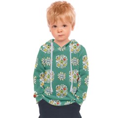 Retro 1960s Flowers Pattern 2 Kids  Overhead Hoodie