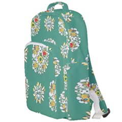 Retro 1960s Flowers Pattern 2 Double Compartment Backpack