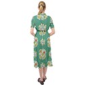 Retro 1960s Flowers Pattern 2 Keyhole Neckline Chiffon Dress View2