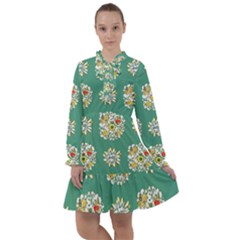 Retro 1960s Flowers Pattern 2 All Frills Dress