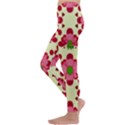 Retro 1960s Flowers Pattern 4 Kids  Lightweight Velour Leggings View2