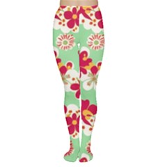 Retro 1960s Flowers Pattern Tights