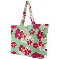 Retro 1960s Flowers Pattern Simple Shoulder Bag by patterns123