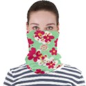 Retro 1960s Flowers Pattern Face Seamless Bandana (Adult) View1