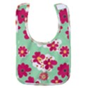 Retro 1960s Flowers Pattern Baby Bib View1