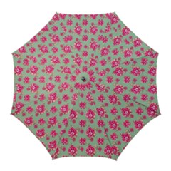 Retro 1880s Flowers Pattern 11 Golf Umbrellas