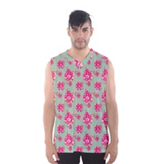 Retro 1880s Flowers Pattern 11 Men s Basketball Tank Top