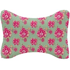 Retro 1880s Flowers Pattern 11 Seat Head Rest Cushion by violetheavensky