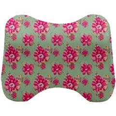 Retro 1880s Flowers Pattern 11 Head Support Cushion by patterns123