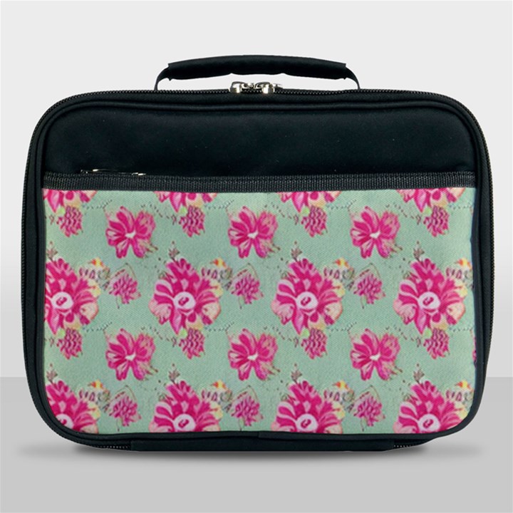 Retro 1880s Flowers Pattern 11 Lunch Bag