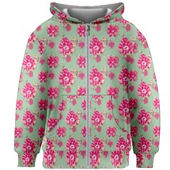 Retro 1880s Flowers Pattern 11 Kids  Zipper Hoodie Without Drawstring by patterns123