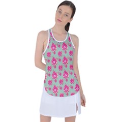 Retro 1880s Flowers Pattern 11 Racer Back Mesh Tank Top by patterns123