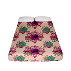 Retro 1880s Flowers Pattern 10 Fitted Sheet (full/ Double Size)