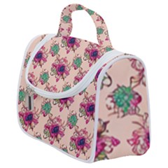 Retro 1880s Flowers Pattern 10 Satchel Handbag