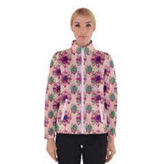 Retro 1880s Flowers Pattern 10 Women s Bomber Jacket