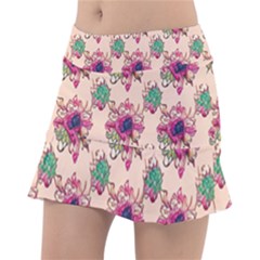 Retro 1880s Flowers Pattern 10 Classic Tennis Skirt