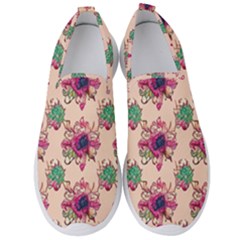 Retro 1880s Flowers Pattern 10 Men s Slip On Sneakers