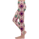 Retro 1880s Flowers Pattern 10 Kids  Lightweight Velour Leggings View2