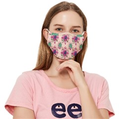 Retro 1880s Flowers Pattern 10 Fitted Cloth Face Mask (adult) by patterns123