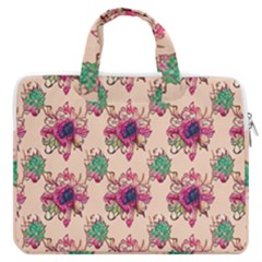 Retro 1880s Flowers Pattern 10 Macbook Pro 15  Double Pocket Laptop Bag 