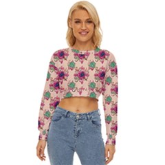 Retro 1880s Flowers Pattern 10 Lightweight Long Sleeve Sweatshirt by patterns123