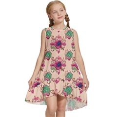 Retro 1880s Flowers Pattern 10 Kids  Frill Swing Dress