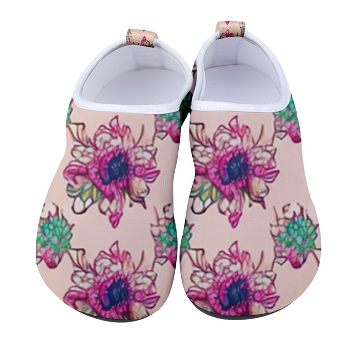 Retro 1880s Flowers Pattern 10 Women s Sock-Style Water Shoes