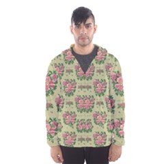 Retro 1880s Flowers Pattern 9 Men s Hooded Windbreaker by patterns123