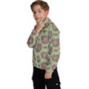 Retro 1880s Flowers Pattern 9 Kids  High Neck Windbreaker View2