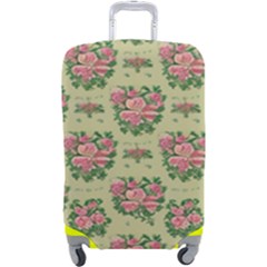 Retro 1880s Flowers Pattern 9 Luggage Cover (large) by violetheavensky