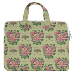 Retro 1880s Flowers Pattern 9 Macbook Pro 15  Double Pocket Laptop Bag  by patterns123