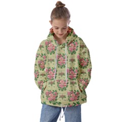 Retro 1880s Flowers Pattern 9 Kids  Oversized Hoodie