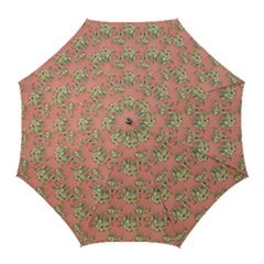 Retro 1880s Flowers Pattern 12 Golf Umbrellas