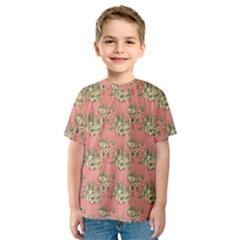 Retro 1880s Flowers Pattern 12 Kids  Sport Mesh T-shirt