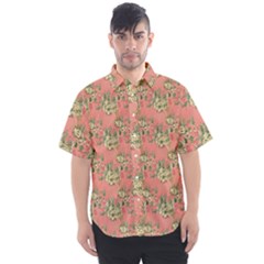 Retro 1880s Flowers Pattern 12 Men s Short Sleeve Shirt