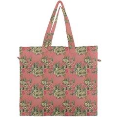 Retro 1880s Flowers Pattern 12 Canvas Travel Bag by patterns123