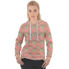 Retro 1880s Flowers Pattern 12 Women s Overhead Hoodie