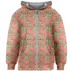 Retro 1880s Flowers Pattern 12 Kids  Zipper Hoodie Without Drawstring by patterns123