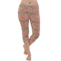 Retro 1880s Flowers Pattern 12 Lightweight Velour Capri Yoga Leggings View1