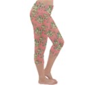 Retro 1880s Flowers Pattern 12 Lightweight Velour Capri Yoga Leggings View3