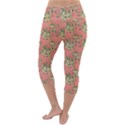 Retro 1880s Flowers Pattern 12 Lightweight Velour Capri Yoga Leggings View4