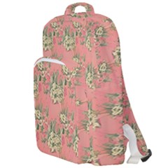 Retro 1880s Flowers Pattern 12 Double Compartment Backpack